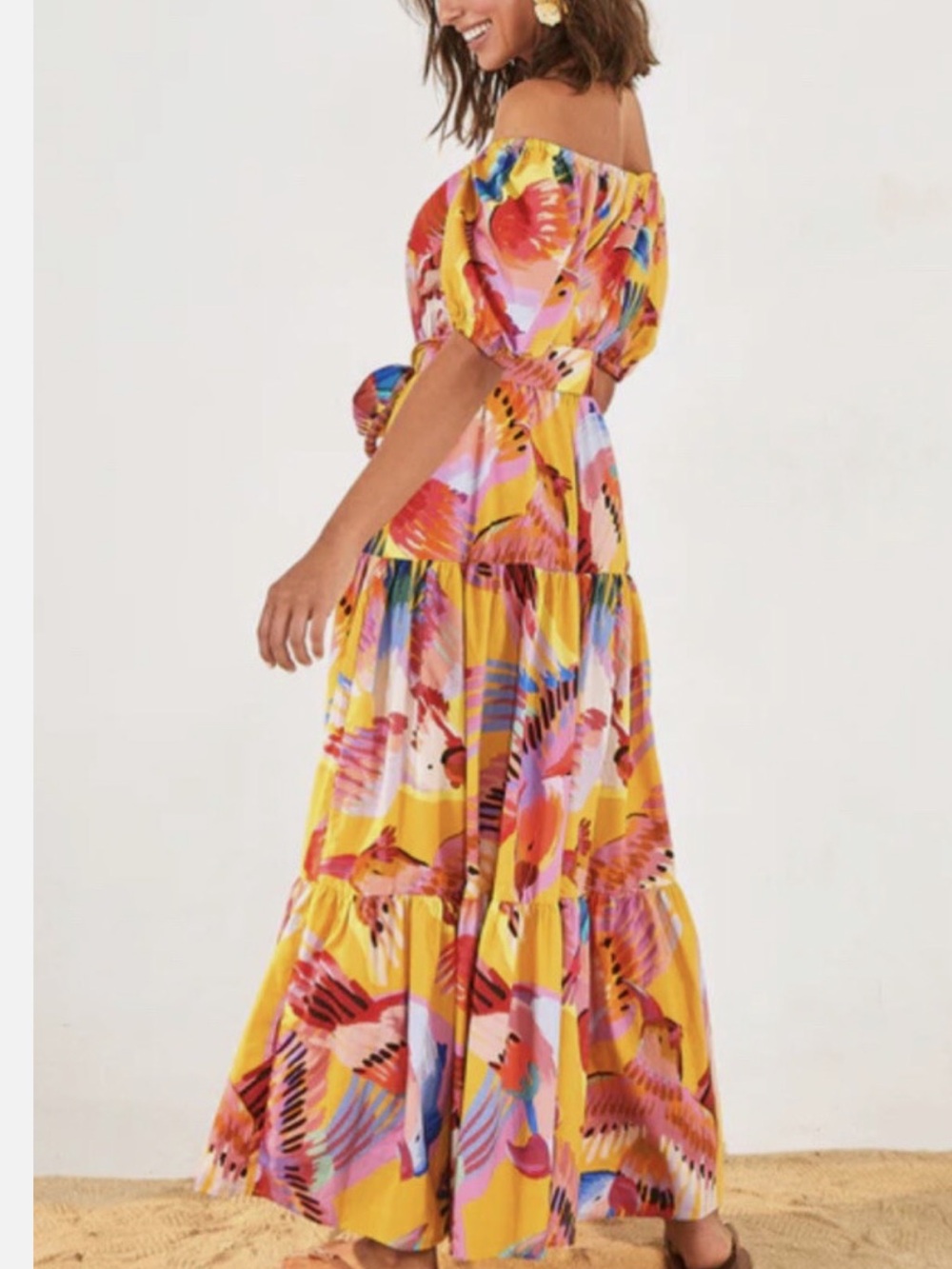 FARM Rio Macaw Puff Sleeve Maxi - Picture 4 of 7